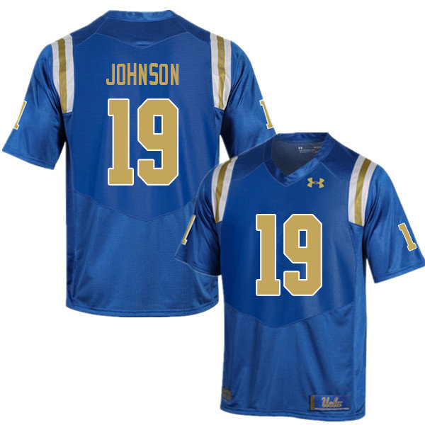 Men #19 Alex Johnson UCLA Bruins College Football Jerseys Sale-Blue